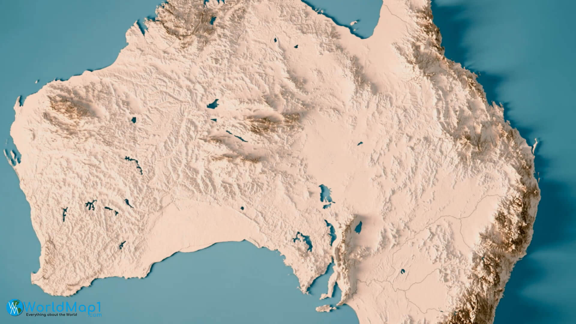Australia Topographic Map